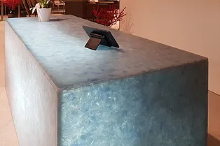 Glaskeramik Sky Blue Theke