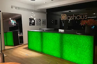 Glaskeramik Theke hinterleuchtet