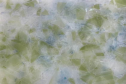 Ice Nugget mit Farbpulver in Blau-Grün